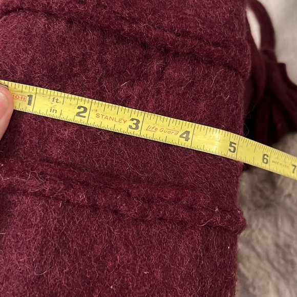 The Winding Road Burgundy Patchwork Ultra Thick Felt Zipper Tote Bag Pure - Picture 10 of 10